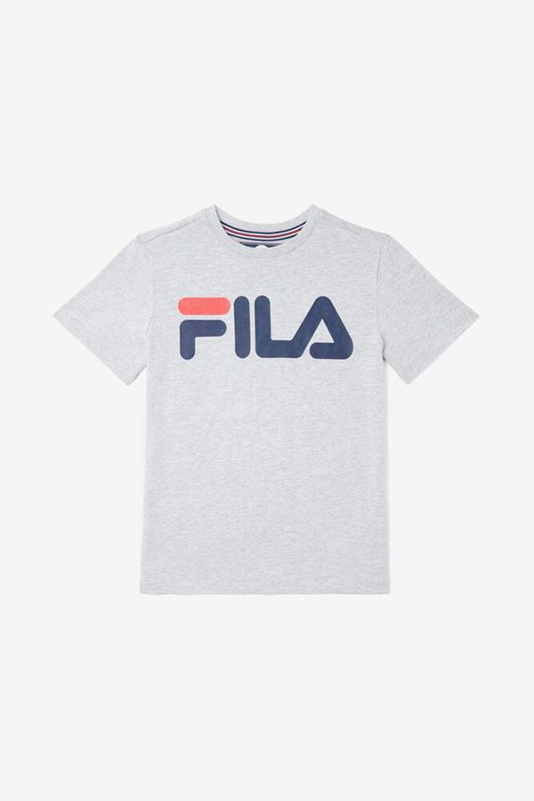 Fila Classic Logo Boy's Tee - Grey,NZ 26-31892